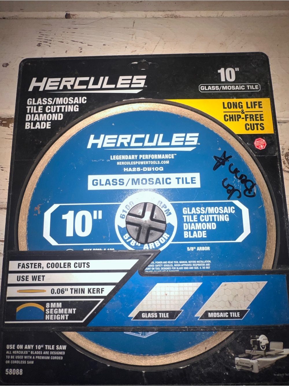10" Blue Glass/Mosaic Tile Diamond Cutting Blade